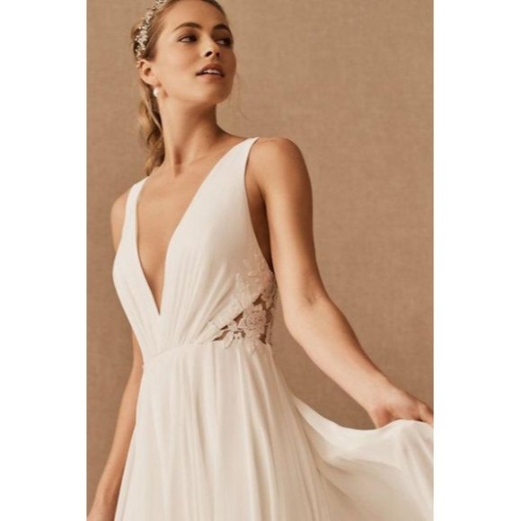 BHLDN Jenny Yoo Elinor Wedding Gown Size 6 NEW - Picture 3 of 16